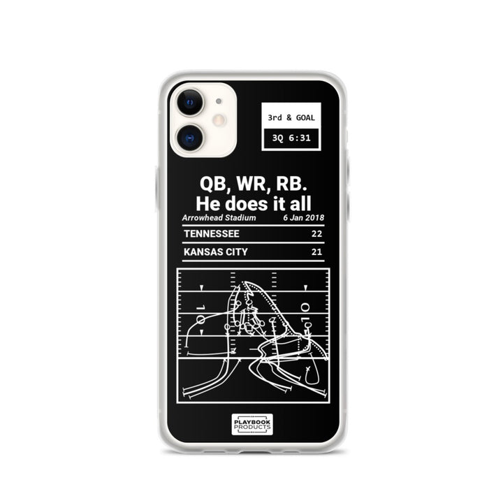 Tennessee Titans Greatest Plays iPhone Case: QB, WR, RB. He does it all (2018)