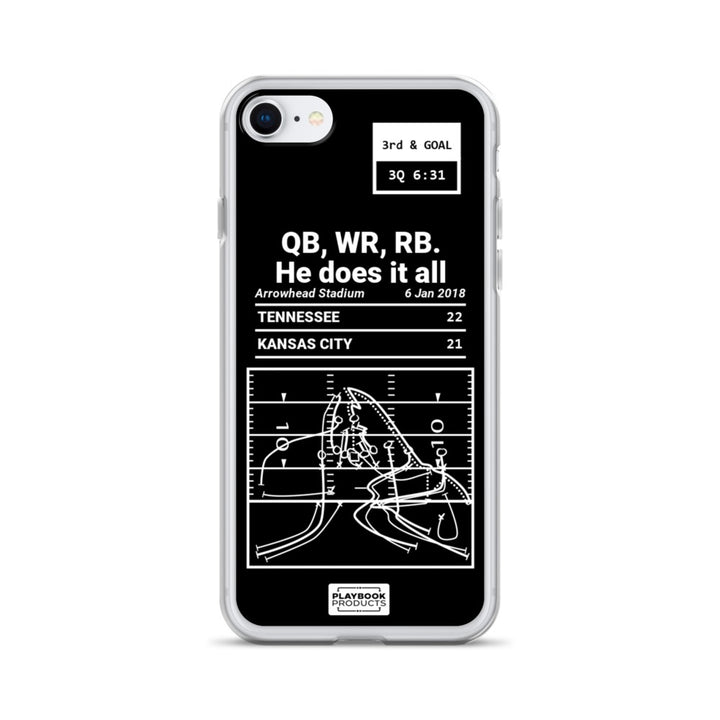 Tennessee Titans Greatest Plays iPhone Case: QB, WR, RB. He does it all (2018)