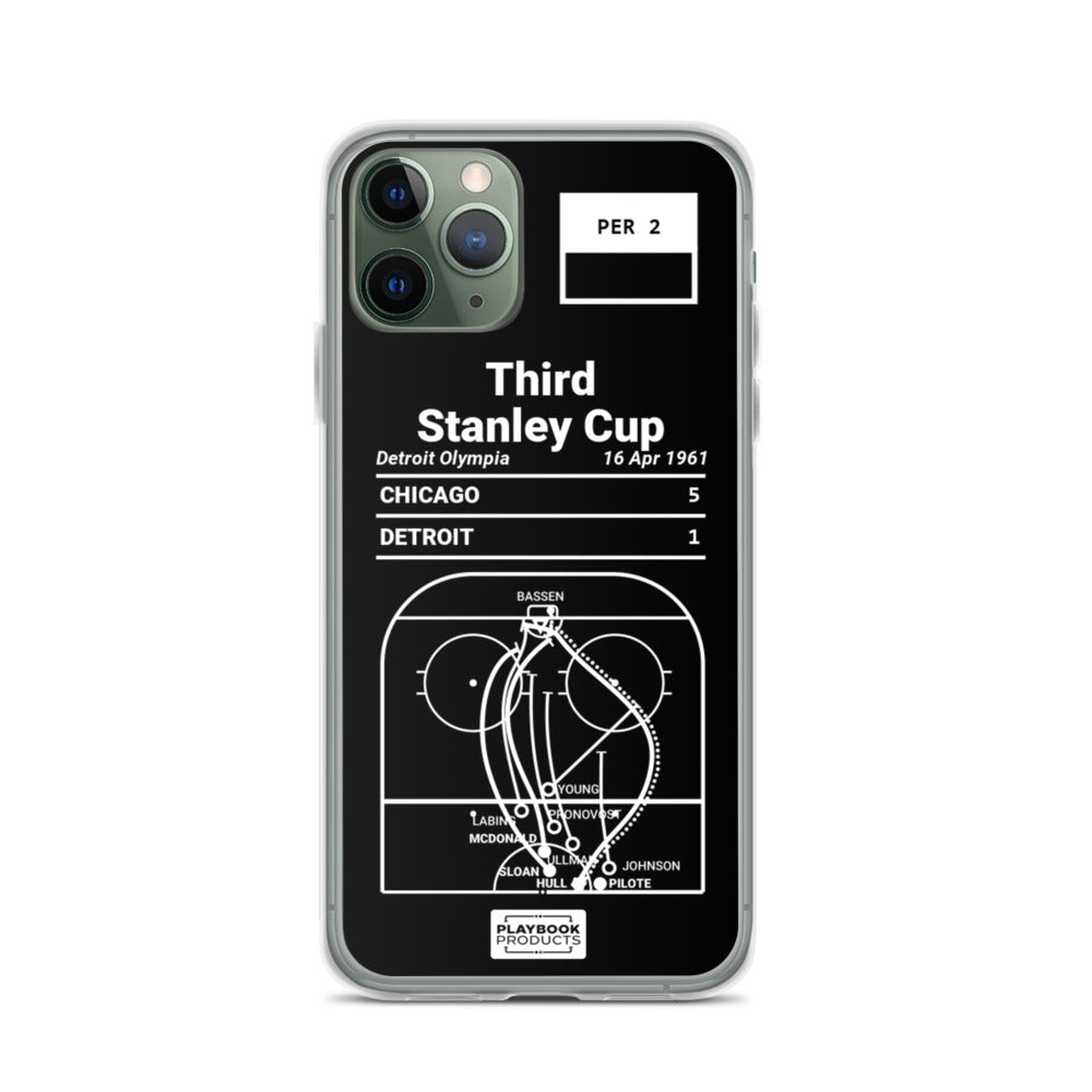 Chicago Blackhawks Greatest Goals iPhone Case: Third Stanley Cup (1961)