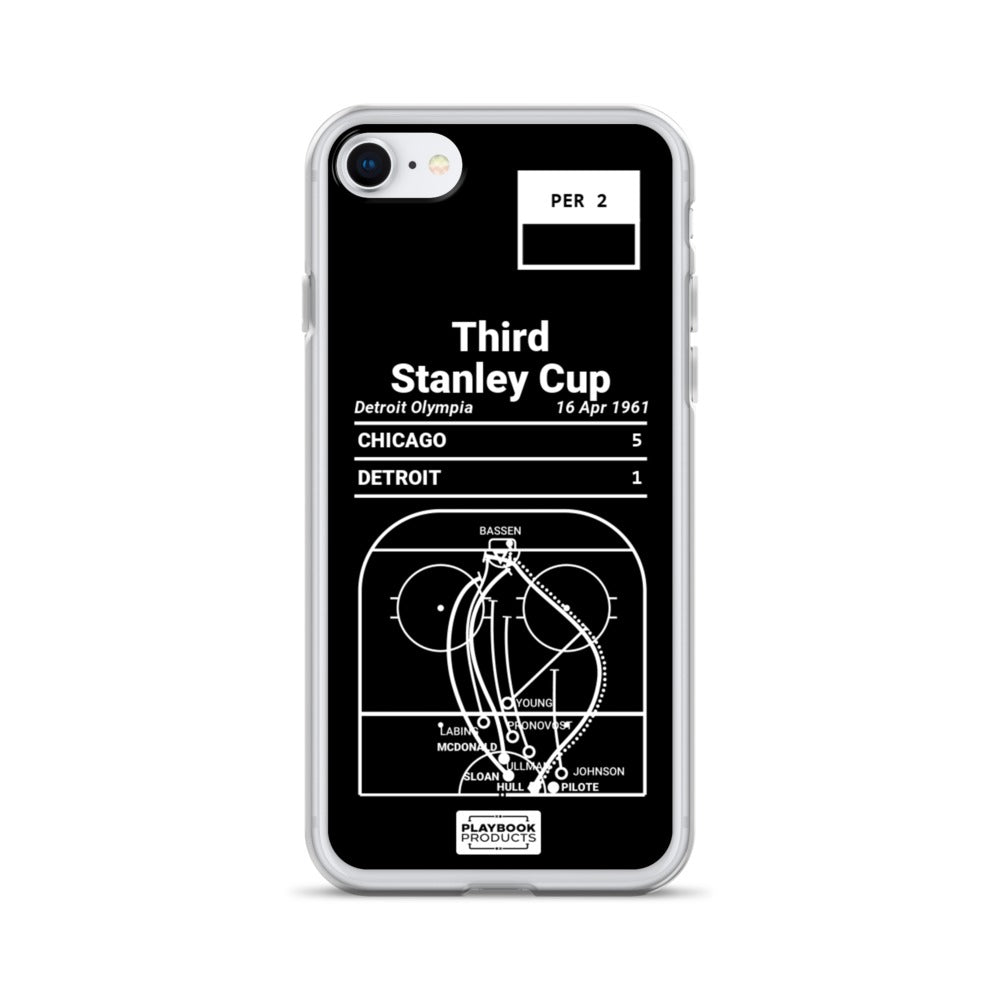 Chicago Blackhawks Greatest Goals iPhone Case: Third Stanley Cup (1961)