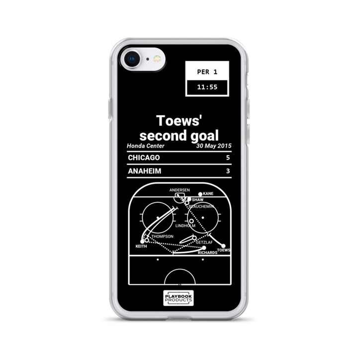 Chicago Blackhawks Greatest Goals iPhone Case: Toews' second goal (2015)