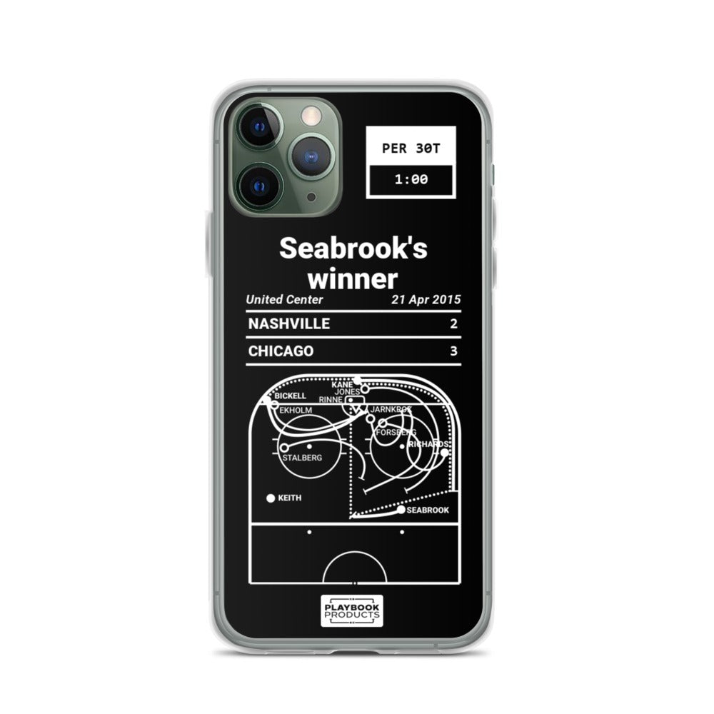 Chicago Blackhawks Greatest Goals iPhone Case: Seabrook's winner (2015)