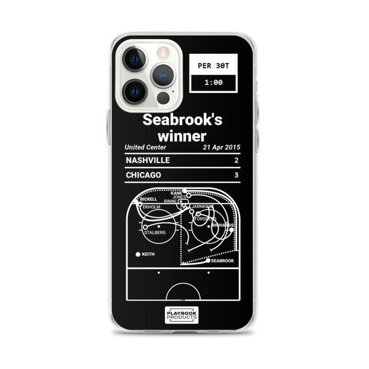Chicago Blackhawks Greatest Goals iPhone Case: Seabrook's winner (2015)