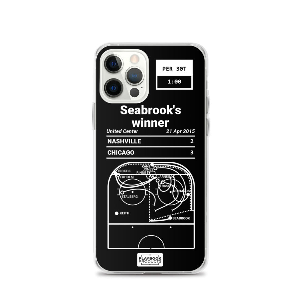 Chicago Blackhawks Greatest Goals iPhone Case: Seabrook's winner (2015)