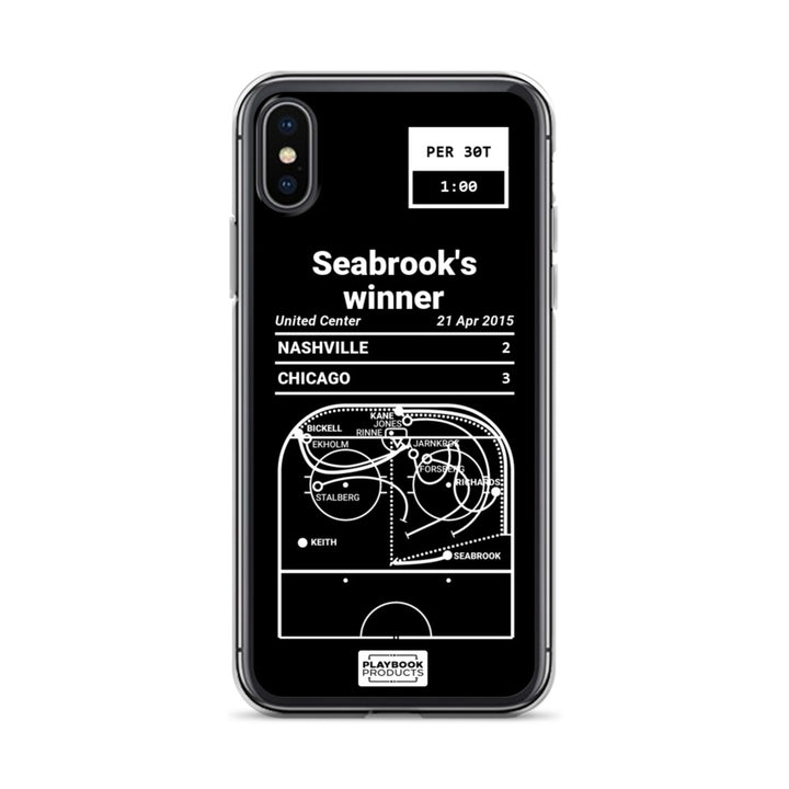 Chicago Blackhawks Greatest Goals iPhone Case: Seabrook's winner (2015)