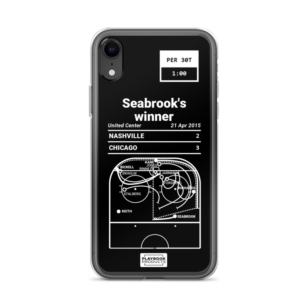Chicago Blackhawks Greatest Goals iPhone Case: Seabrook's winner (2015)
