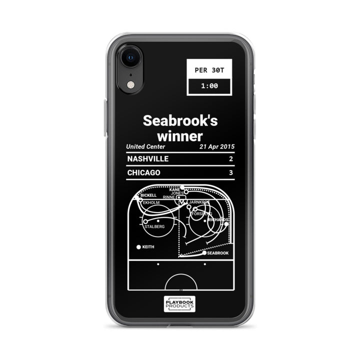 Chicago Blackhawks Greatest Goals iPhone Case: Seabrook's winner (2015)