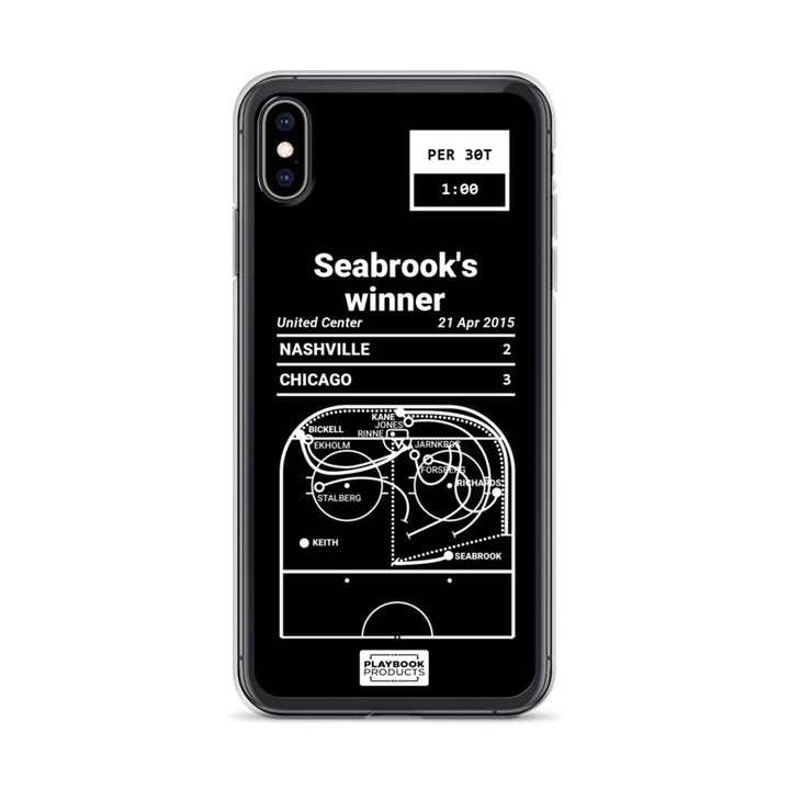 Chicago Blackhawks Greatest Goals iPhone Case: Seabrook's winner (2015)