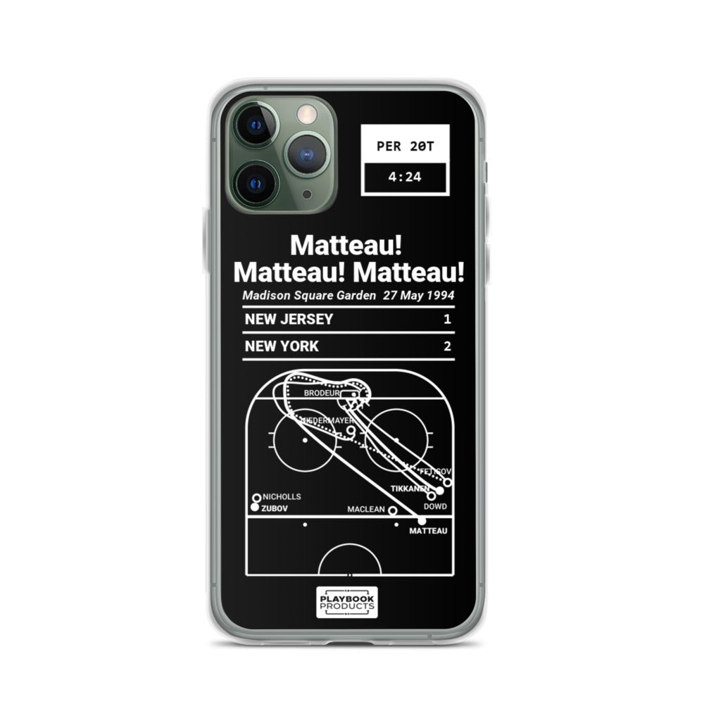 New York Rangers Greatest Goals iPhone Case: Matteau! Matteau! Matteau! (1994)