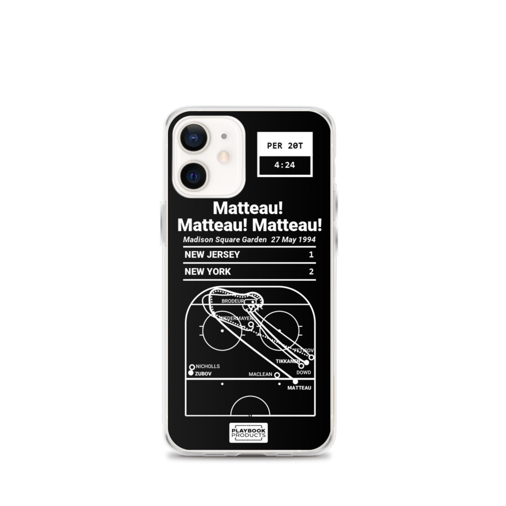 New York Rangers Greatest Goals iPhone Case: Matteau! Matteau! Matteau! (1994)