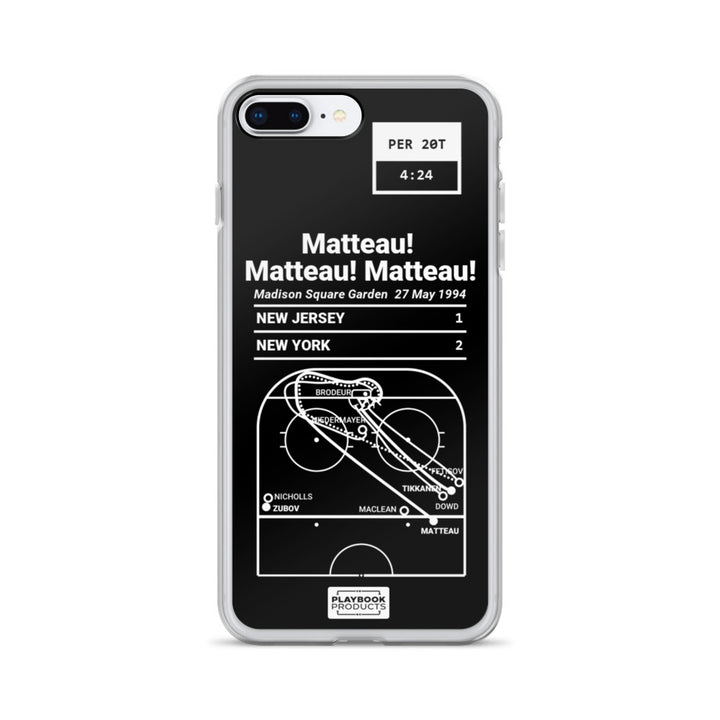 New York Rangers Greatest Goals iPhone Case: Matteau! Matteau! Matteau! (1994)
