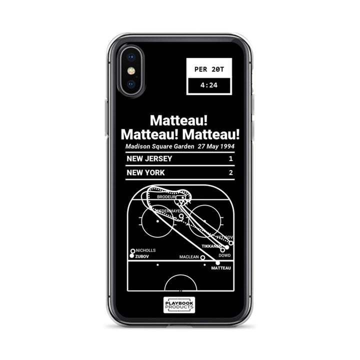 New York Rangers Greatest Goals iPhone Case: Matteau! Matteau! Matteau! (1994)