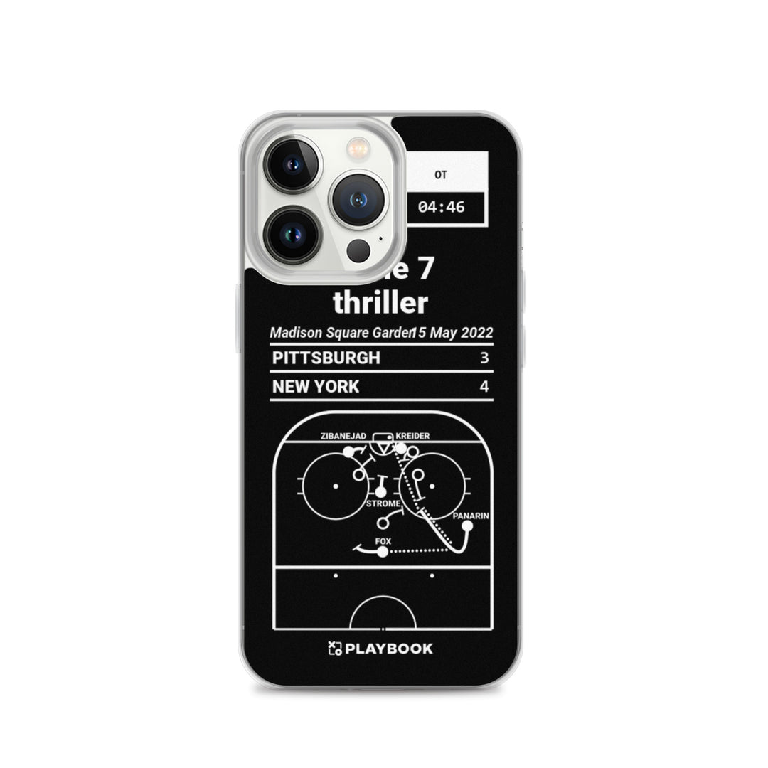 New York Rangers Greatest Goals iPhone Case: Game 7 thriller (2022)