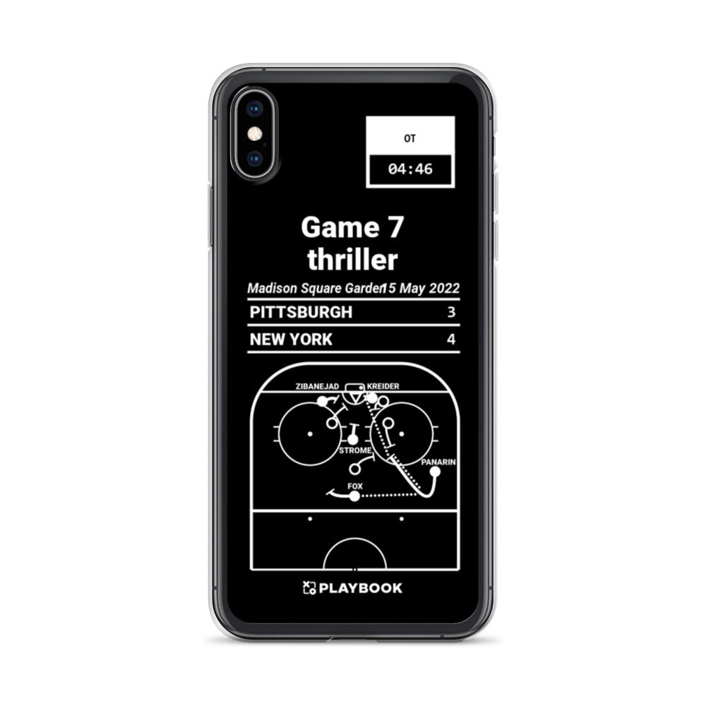 New York Rangers Greatest Goals iPhone Case: Game 7 thriller (2022)