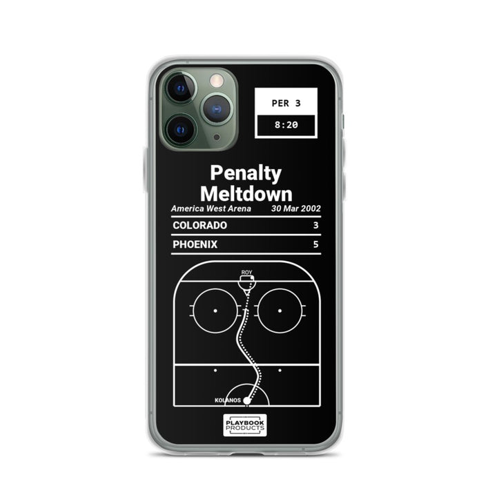 Phoenix Coyotes Greatest Goals iPhone Case: Penalty Meltdown (2002)