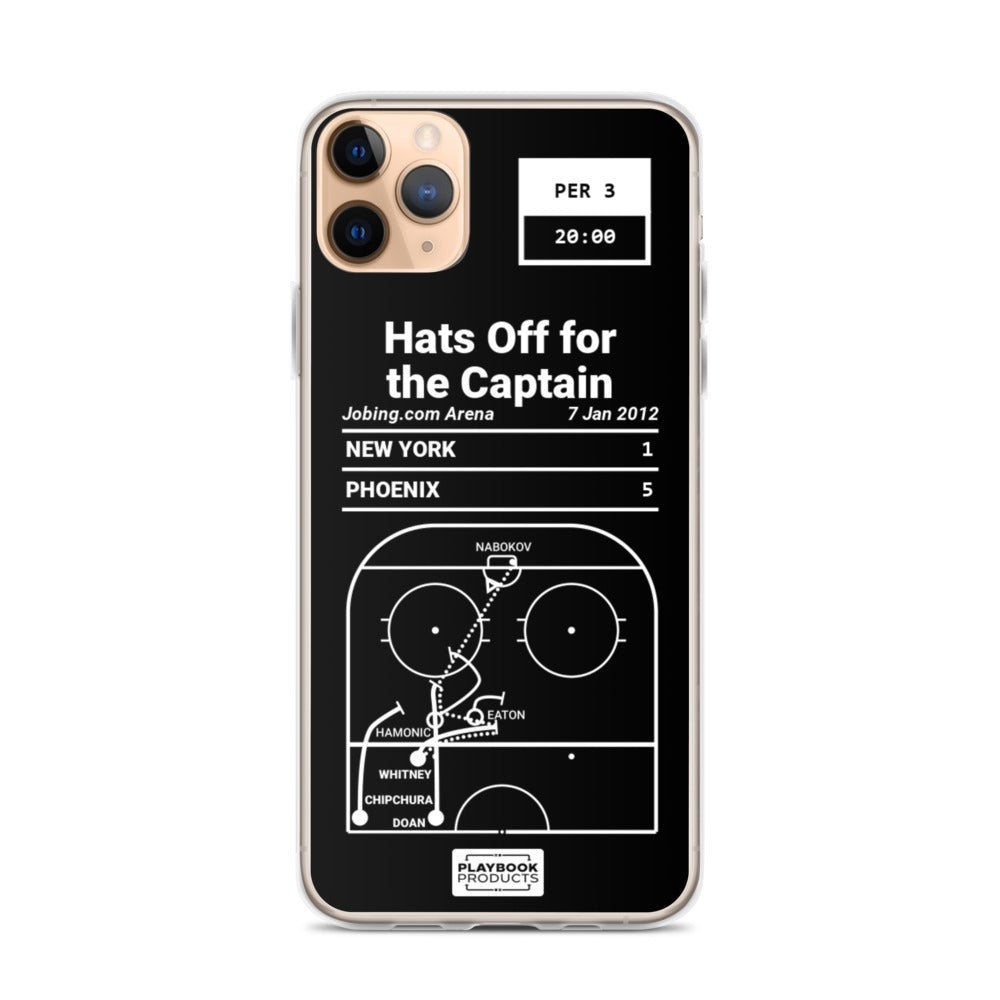 Phoenix Coyotes Greatest Goals iPhone Case: Hats Off for the Captain (2012)