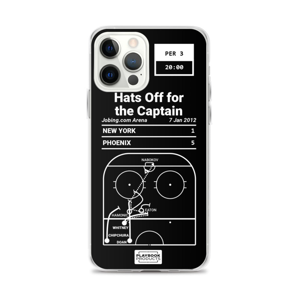 Phoenix Coyotes Greatest Goals iPhone Case: Hats Off for the Captain (2012)