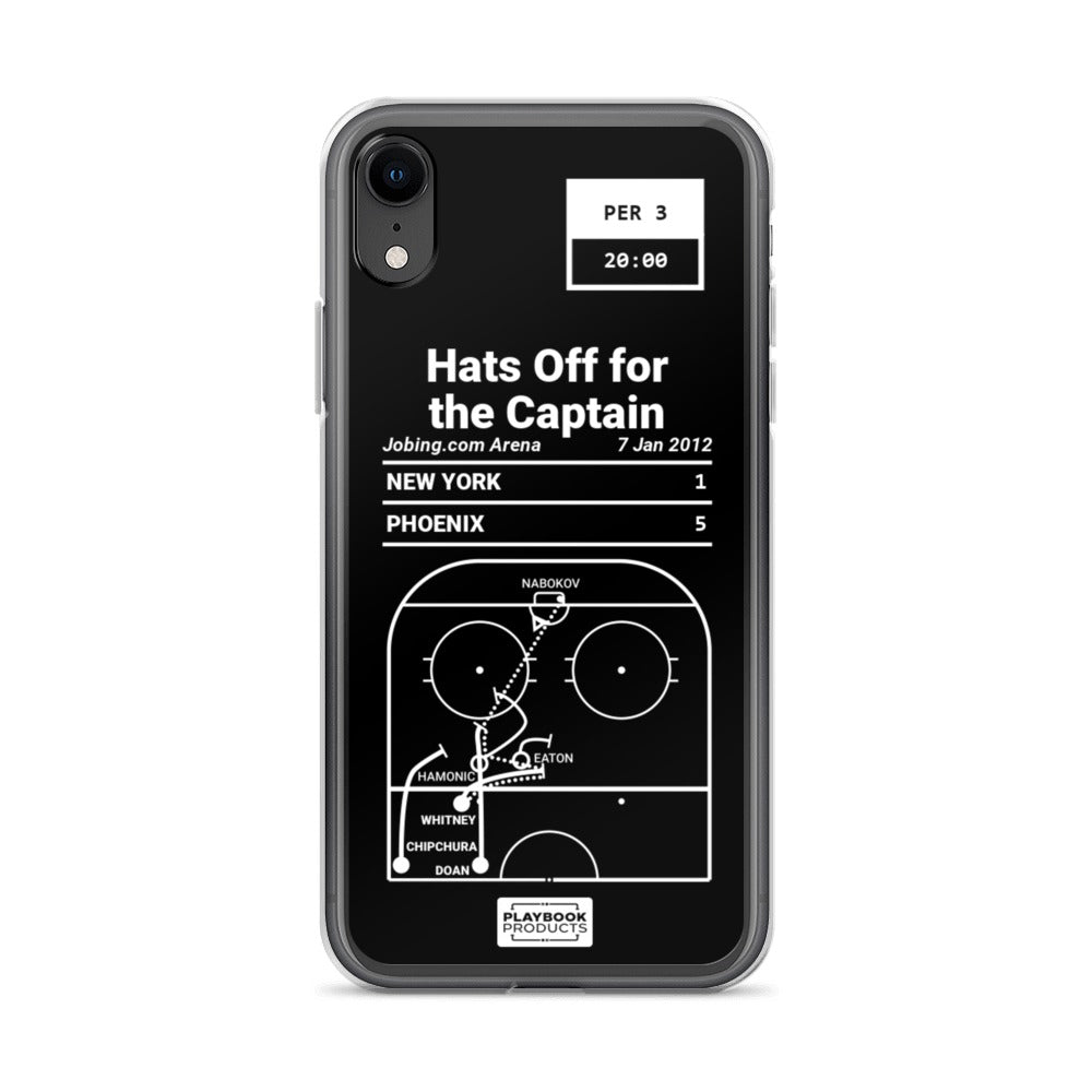 Phoenix Coyotes Greatest Goals iPhone Case: Hats Off for the Captain (2012)