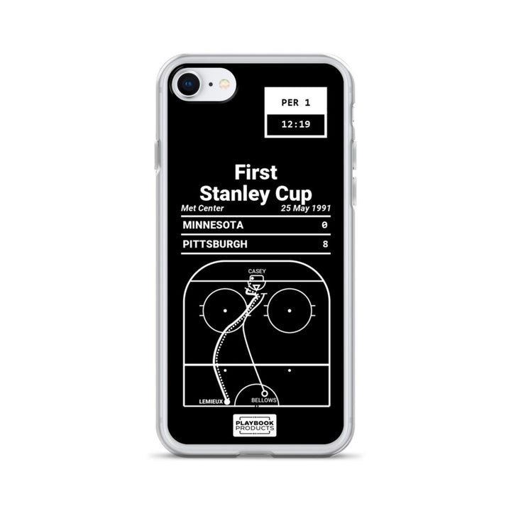 Pittsburgh Penguins Greatest Goals iPhone Case: First Stanley Cup (1991)