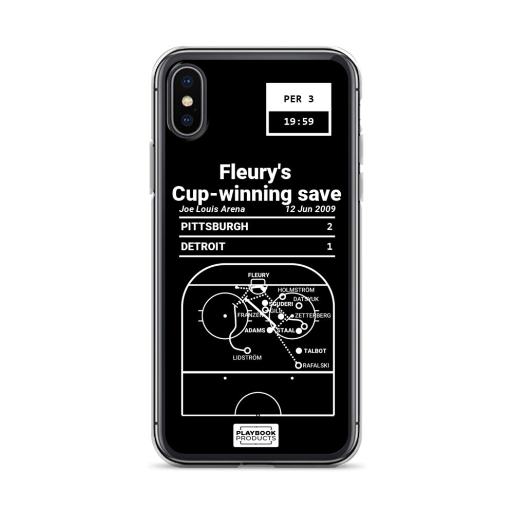 Pittsburgh Penguins Greatest Goals iPhone Case: Fleury's Cup-winning save (2009)