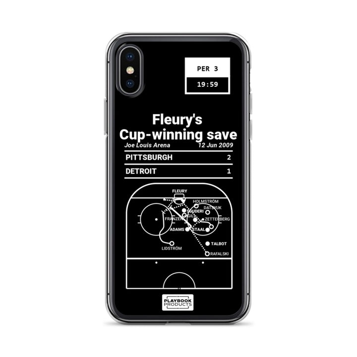 Pittsburgh Penguins Greatest Goals iPhone Case: Fleury's Cup-winning save (2009)