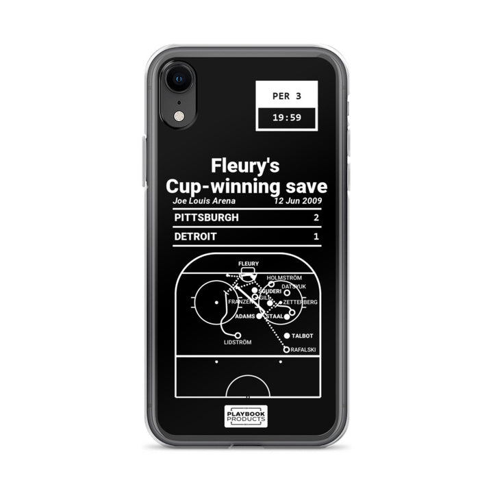 Pittsburgh Penguins Greatest Goals iPhone Case: Fleury's Cup-winning save (2009)