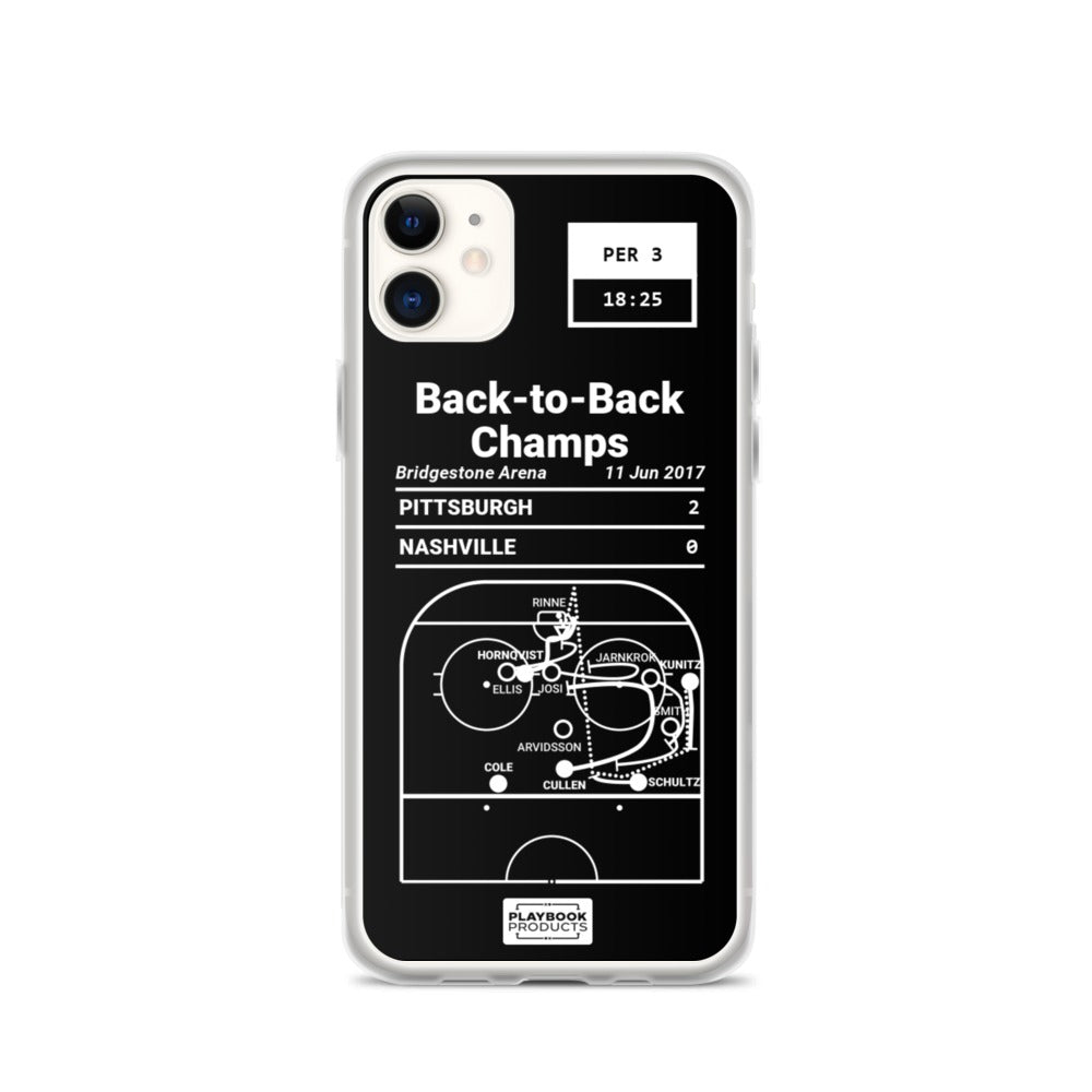 Pittsburgh Penguins Greatest Goals iPhone Case: Back-to-Back Champs (2017)