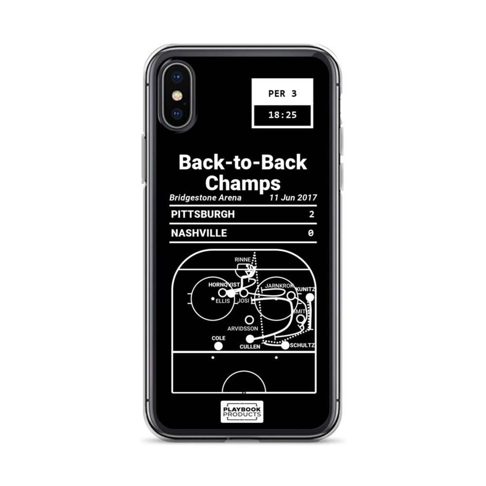 Pittsburgh Penguins Greatest Goals iPhone Case: Back-to-Back Champs (2017)