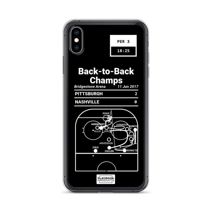 Pittsburgh Penguins Greatest Goals iPhone Case: Back-to-Back Champs (2017)