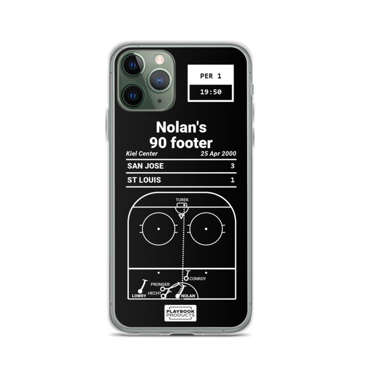 San Jose Sharks Greatest Goals iPhone Case: Nolan's 90 footer (2000)
