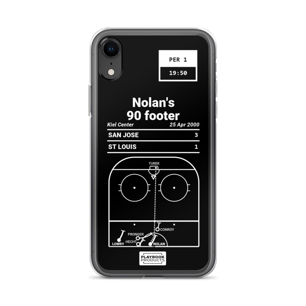 San Jose Sharks Greatest Goals iPhone Case: Nolan's 90 footer (2000)