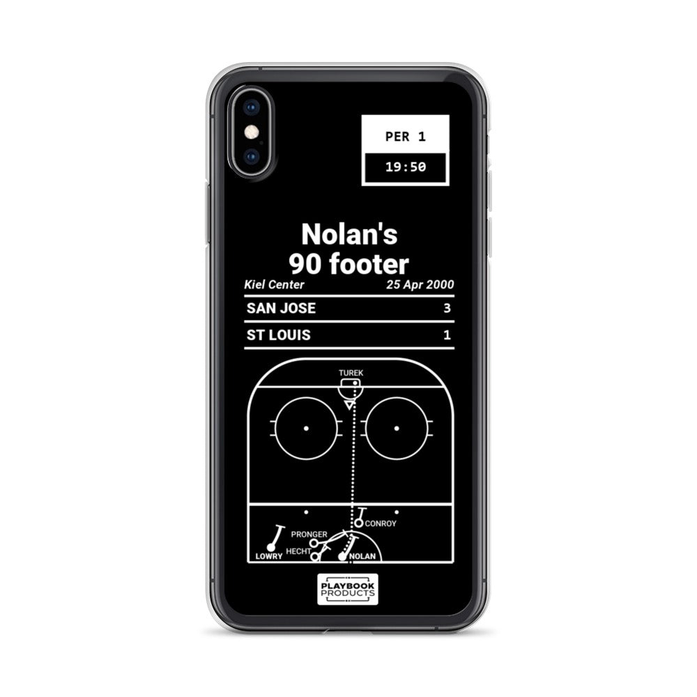 San Jose Sharks Greatest Goals iPhone Case: Nolan's 90 footer (2000)