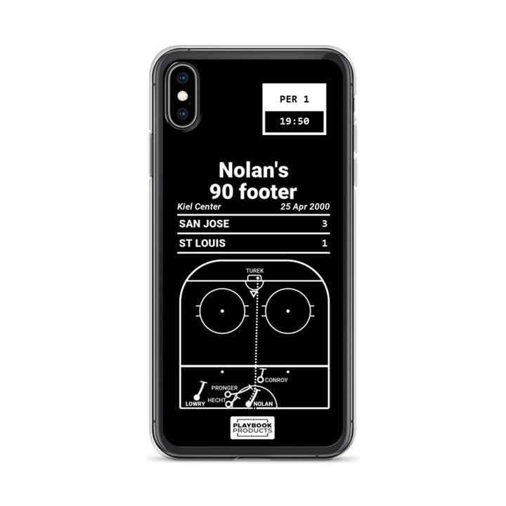 San Jose Sharks Greatest Goals iPhone Case: Nolan's 90 footer (2000)