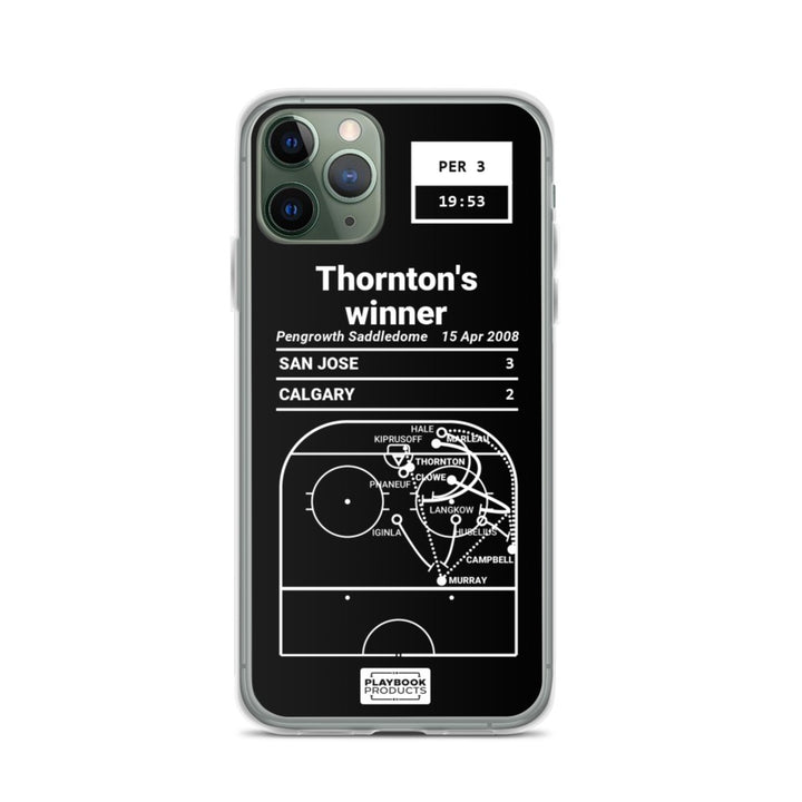 San Jose Sharks Greatest Goals iPhone Case: Thornton's winner (2008)