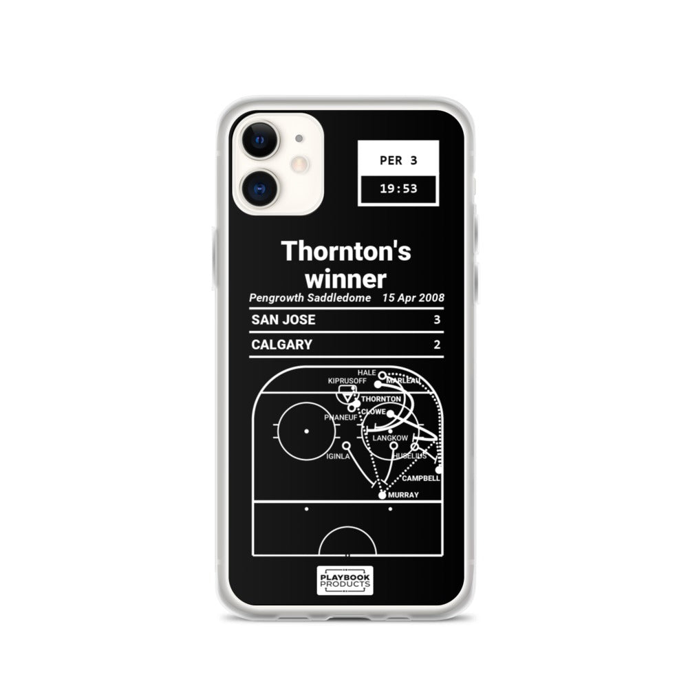 San Jose Sharks Greatest Goals iPhone Case: Thornton's winner (2008)