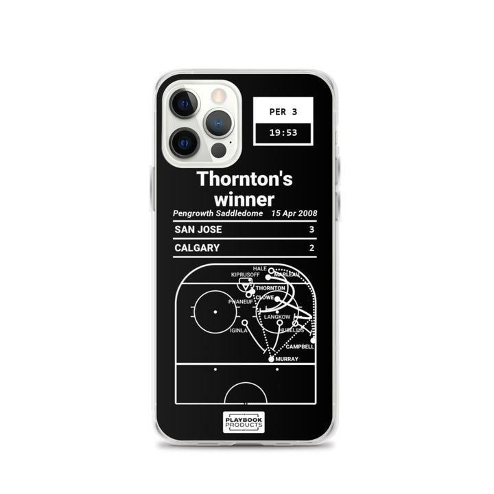 San Jose Sharks Greatest Goals iPhone Case: Thornton's winner (2008)