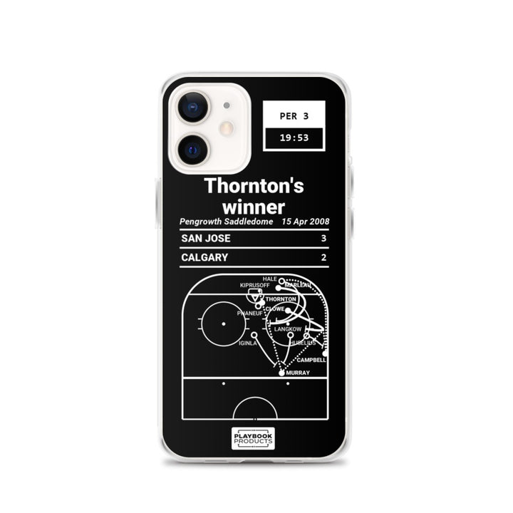 San Jose Sharks Greatest Goals iPhone Case: Thornton's winner (2008)