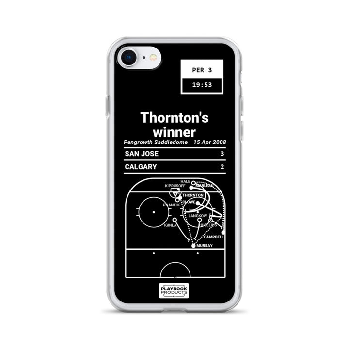 San Jose Sharks Greatest Goals iPhone Case: Thornton's winner (2008)