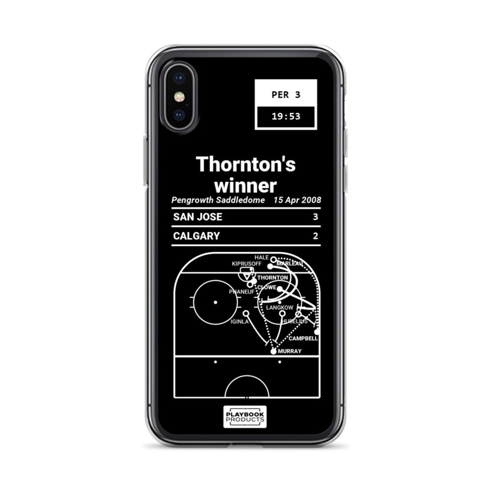 San Jose Sharks Greatest Goals iPhone Case: Thornton's winner (2008)
