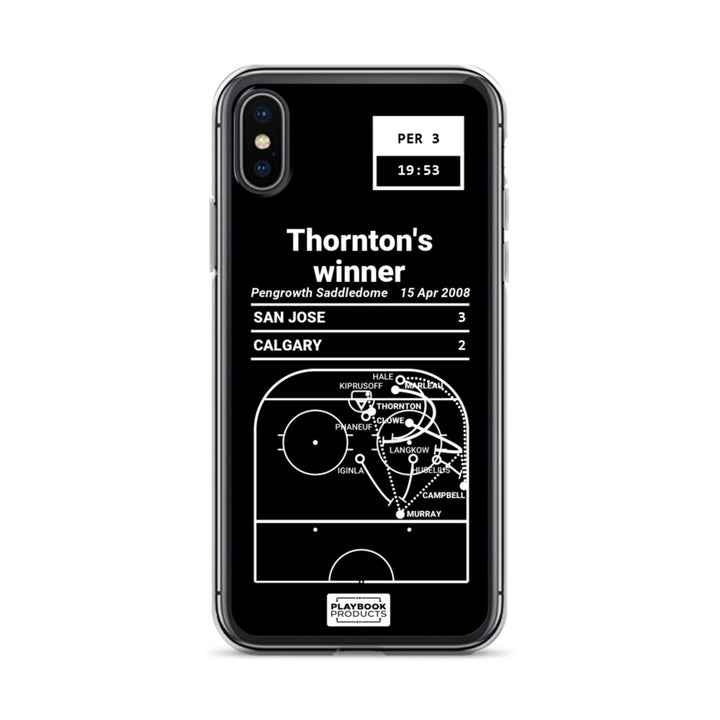 San Jose Sharks Greatest Goals iPhone Case: Thornton's winner (2008)