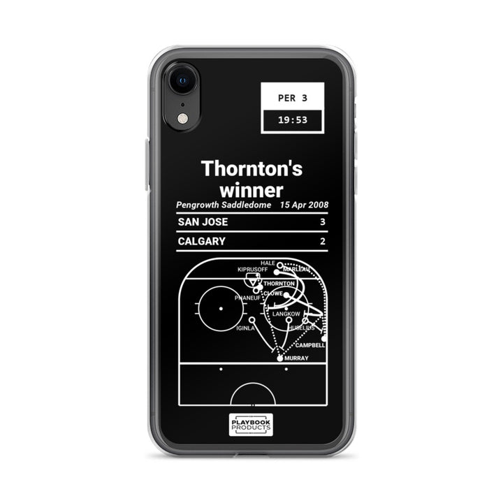 San Jose Sharks Greatest Goals iPhone Case: Thornton's winner (2008)