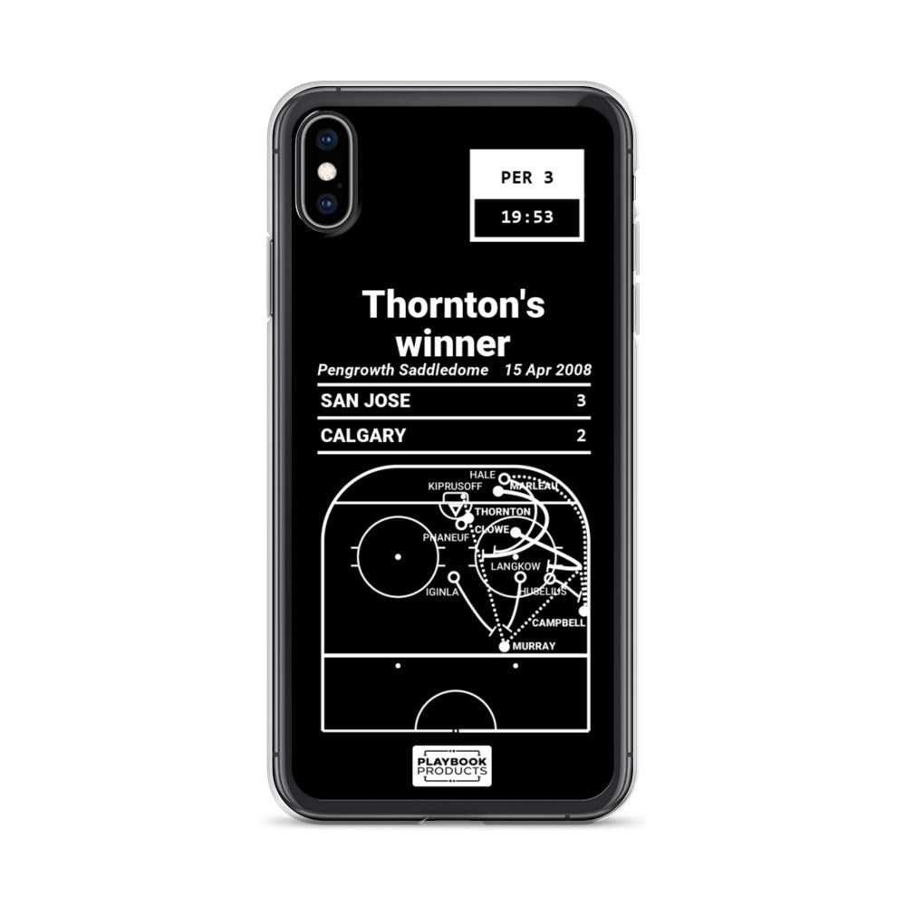 San Jose Sharks Greatest Goals iPhone Case: Thornton's winner (2008)