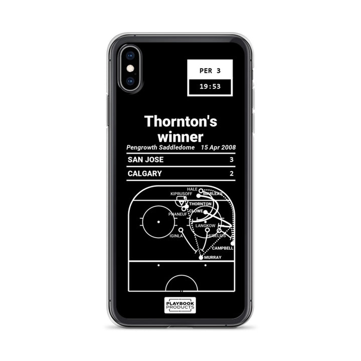 San Jose Sharks Greatest Goals iPhone Case: Thornton's winner (2008)