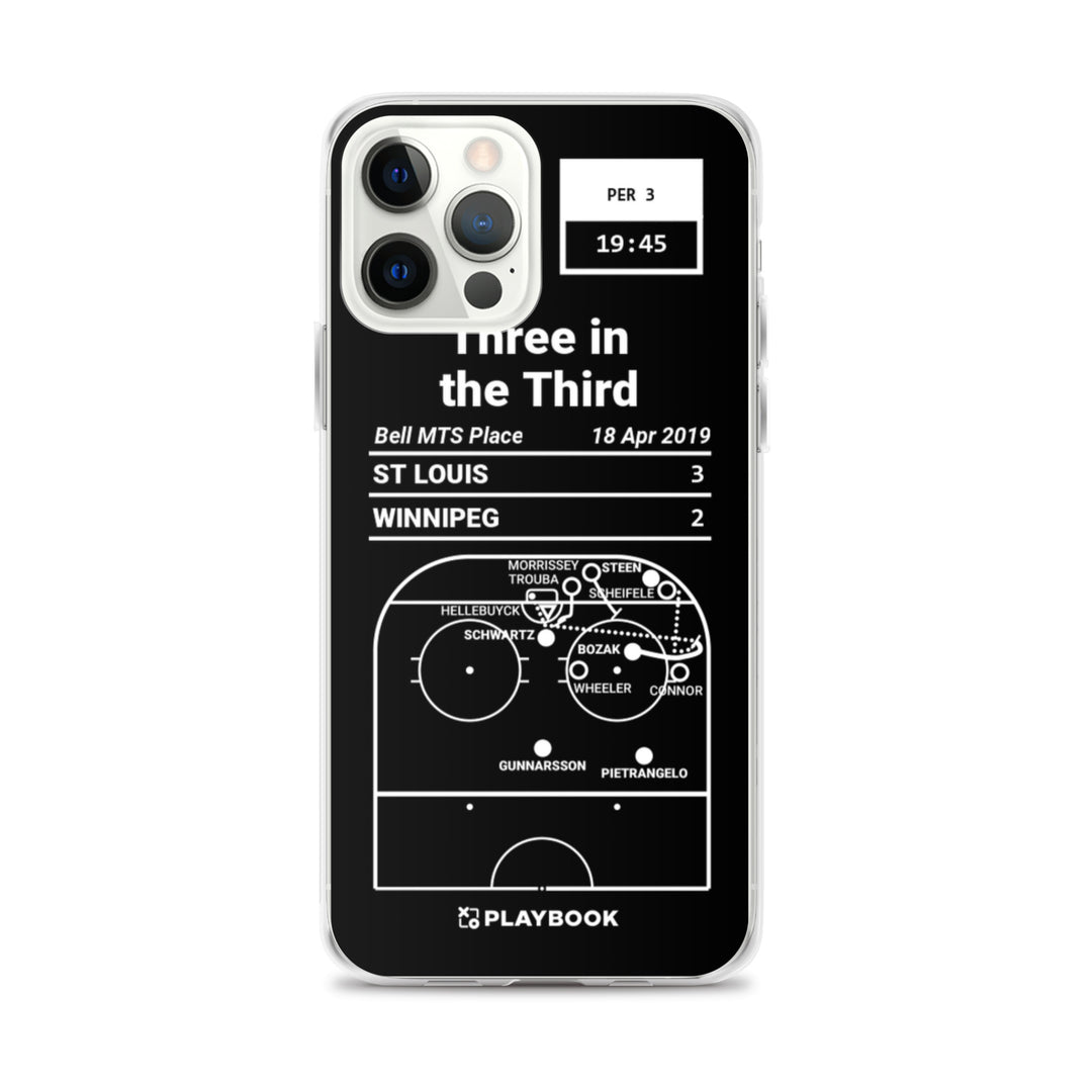 St Louis Blues Greatest Goals iPhone Case: Three in the Third (2019)