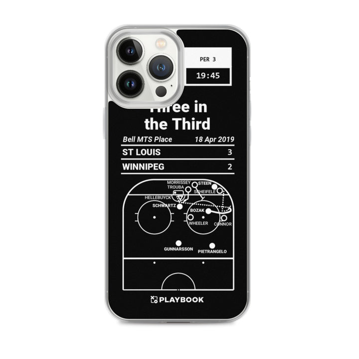 St Louis Blues Greatest Goals iPhone Case: Three in the Third (2019)
