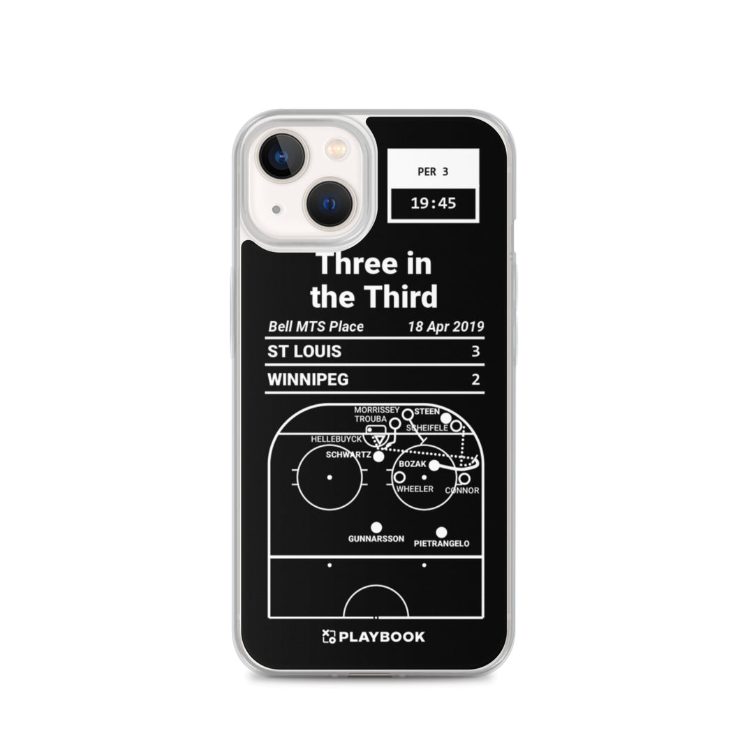 St Louis Blues Greatest Goals iPhone Case: Three in the Third (2019)