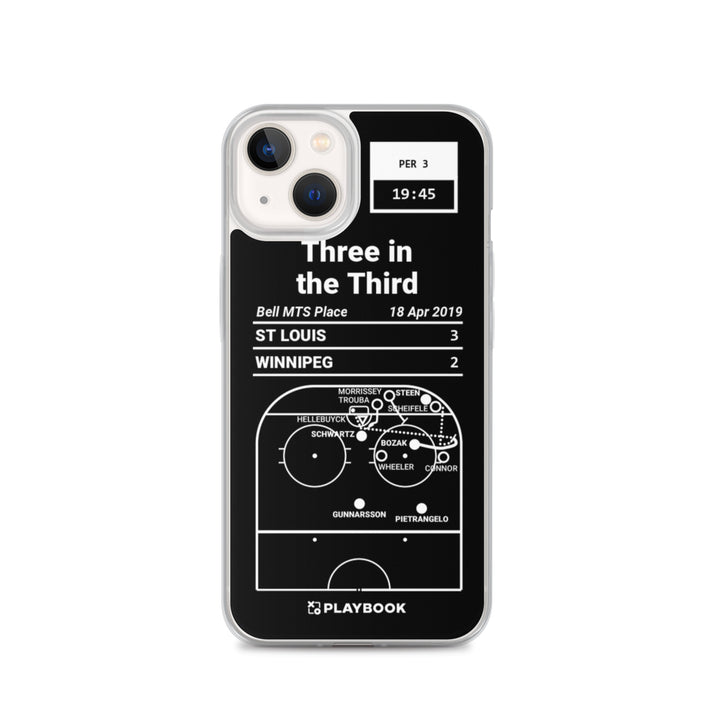 St Louis Blues Greatest Goals iPhone Case: Three in the Third (2019)