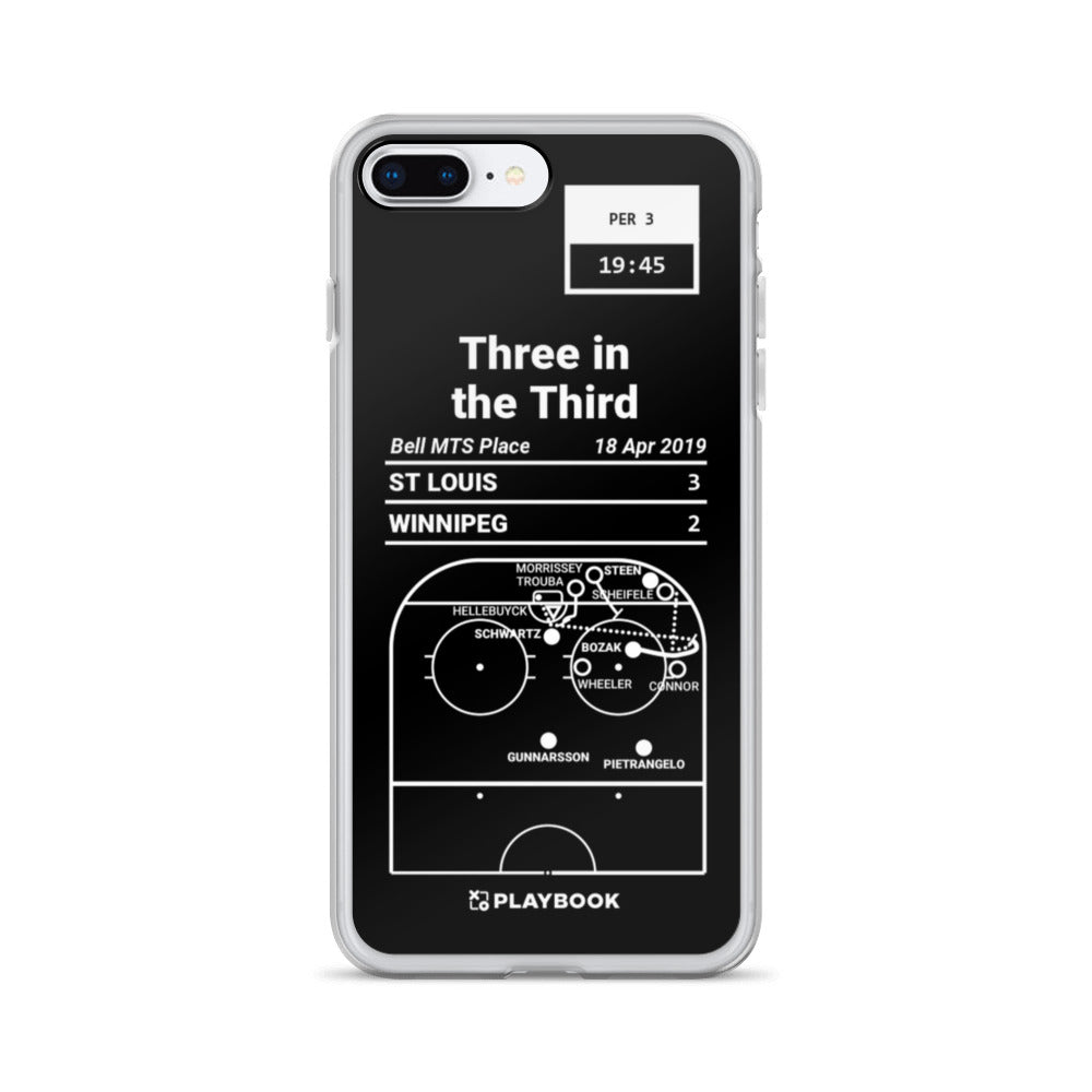 St Louis Blues Greatest Goals iPhone Case: Three in the Third (2019)