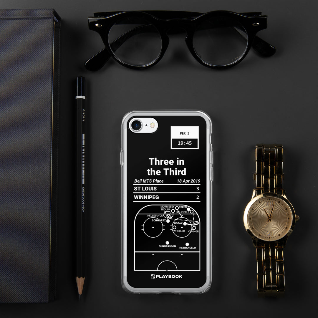 St Louis Blues Greatest Goals iPhone Case: Three in the Third (2019)