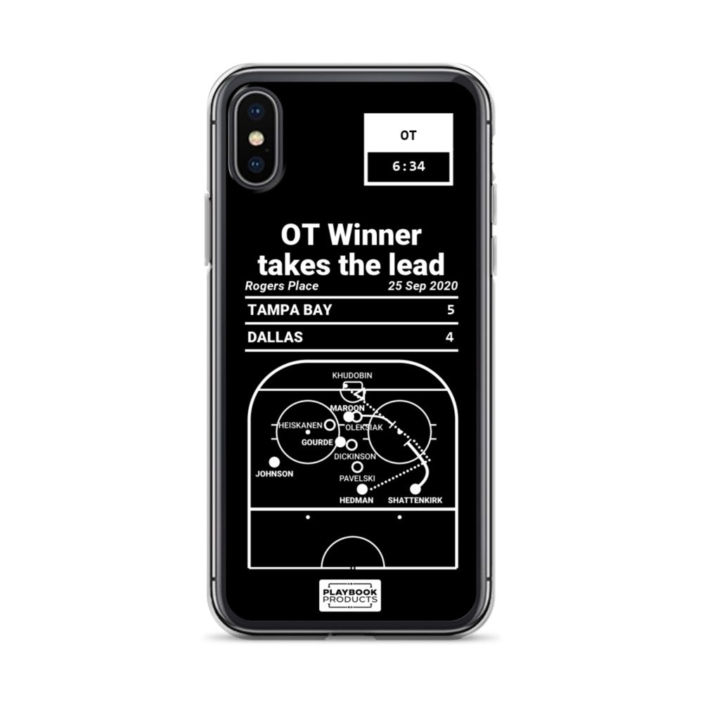 Tampa Bay Lightning Greatest Goals iPhone Case: OT Winner takes the lead (2020)